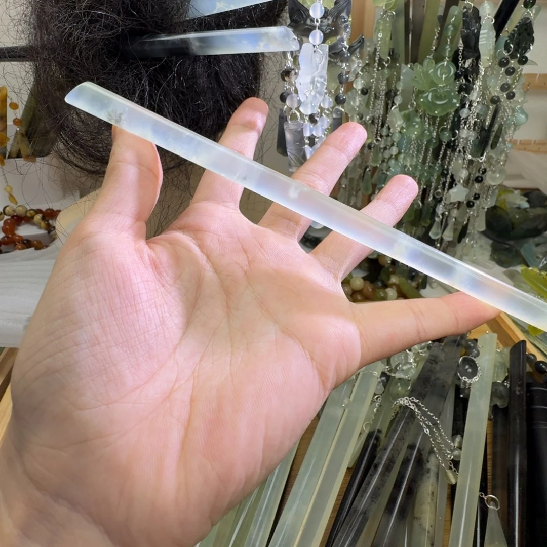蛇纹石玉合金发饰