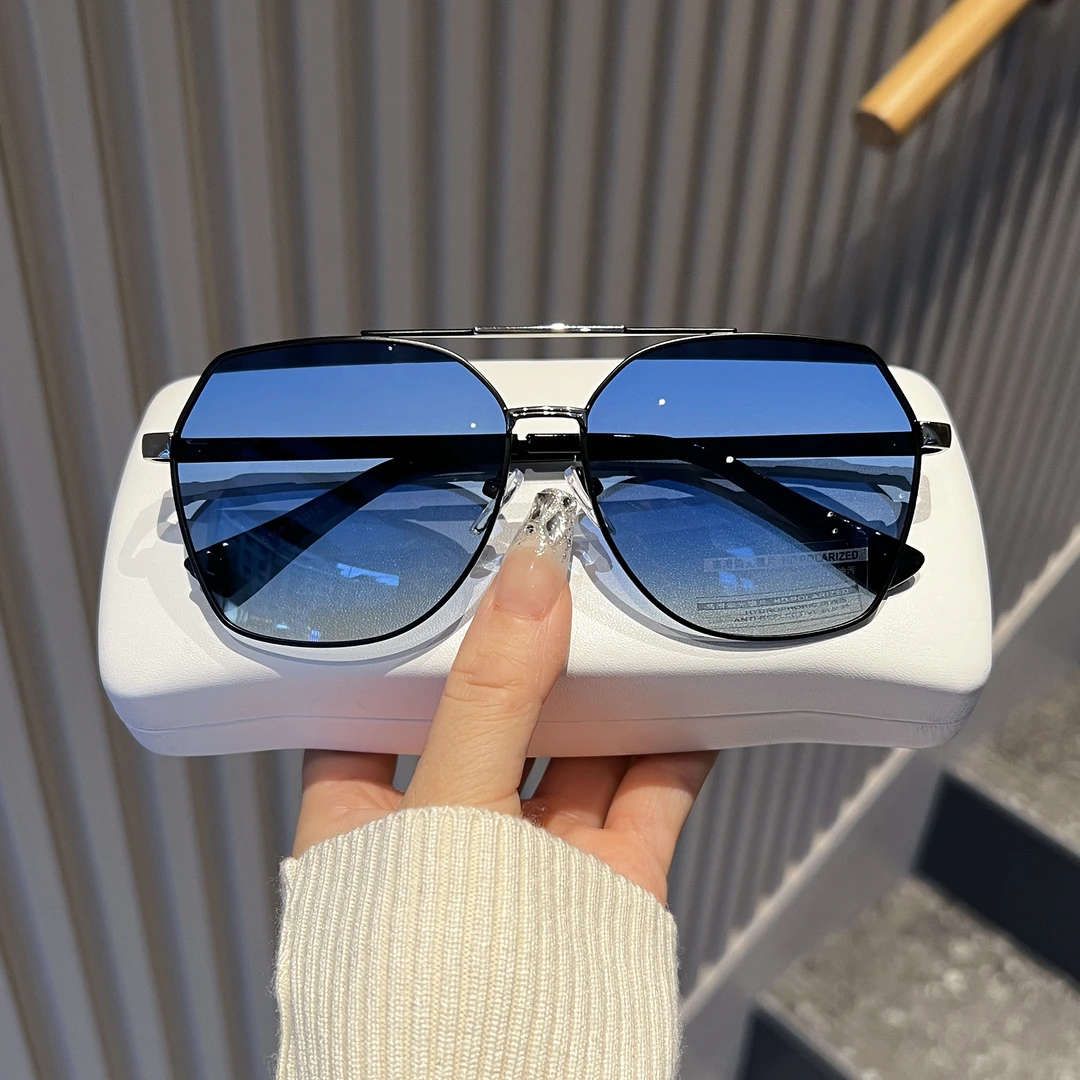 飞行员墨镜男潮大脸开车防紫外线2025新款偏光变色太阳眼镜女户外