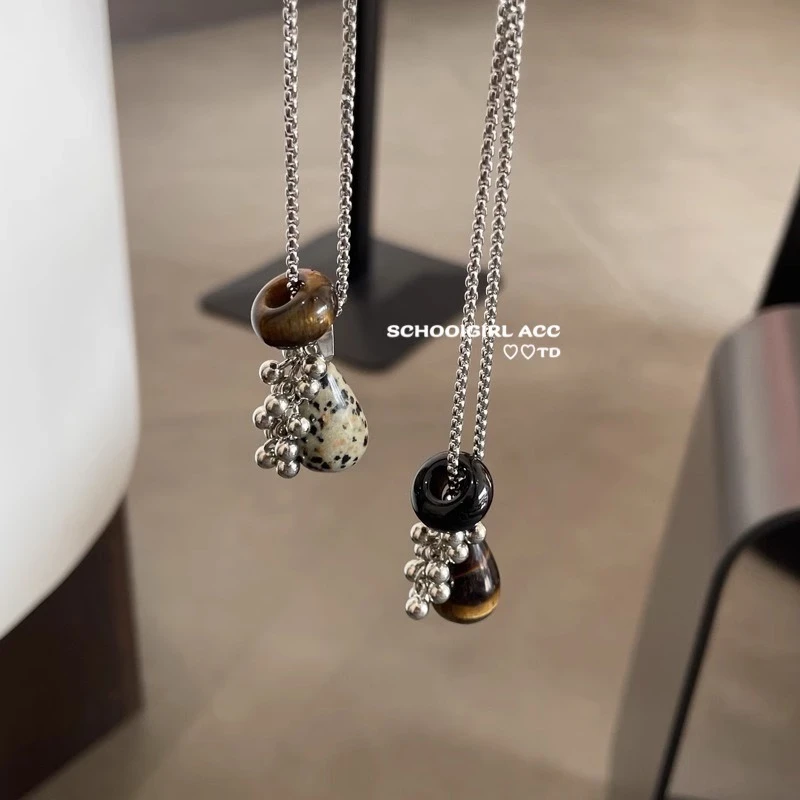 铜合金项链 韩国博主同款吊坠项链女小众设计气质长款锁骨链配饰