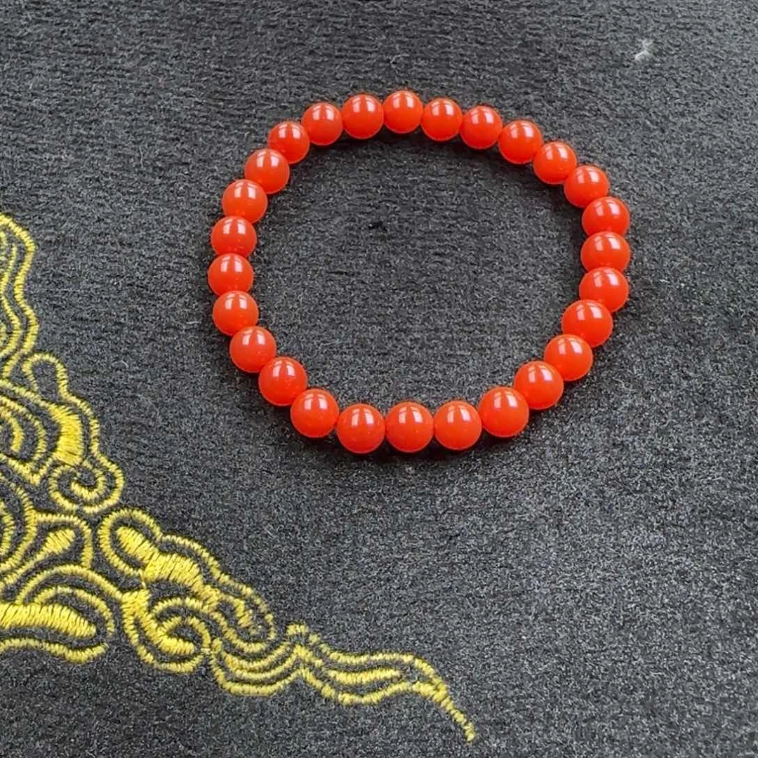 南红玛瑙未镶嵌7mm辣椒红