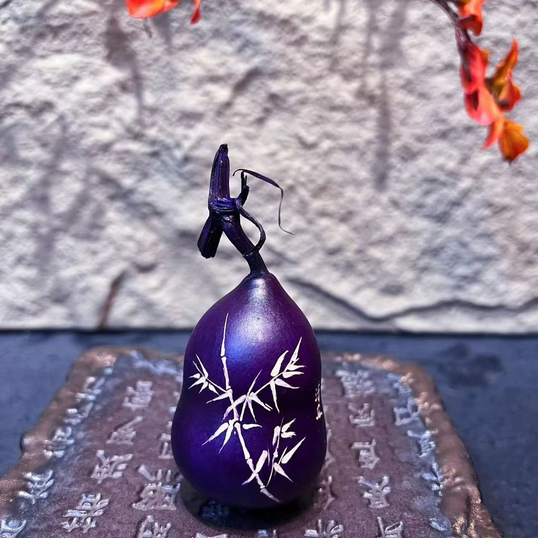 非遗大漆手工雕刻天然葫芦文玩福禄摆件天然