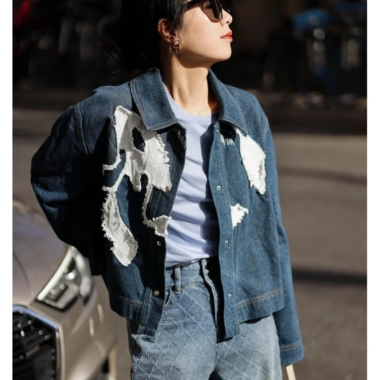 【南油玲姐】浅蓝色牛仔外套84611