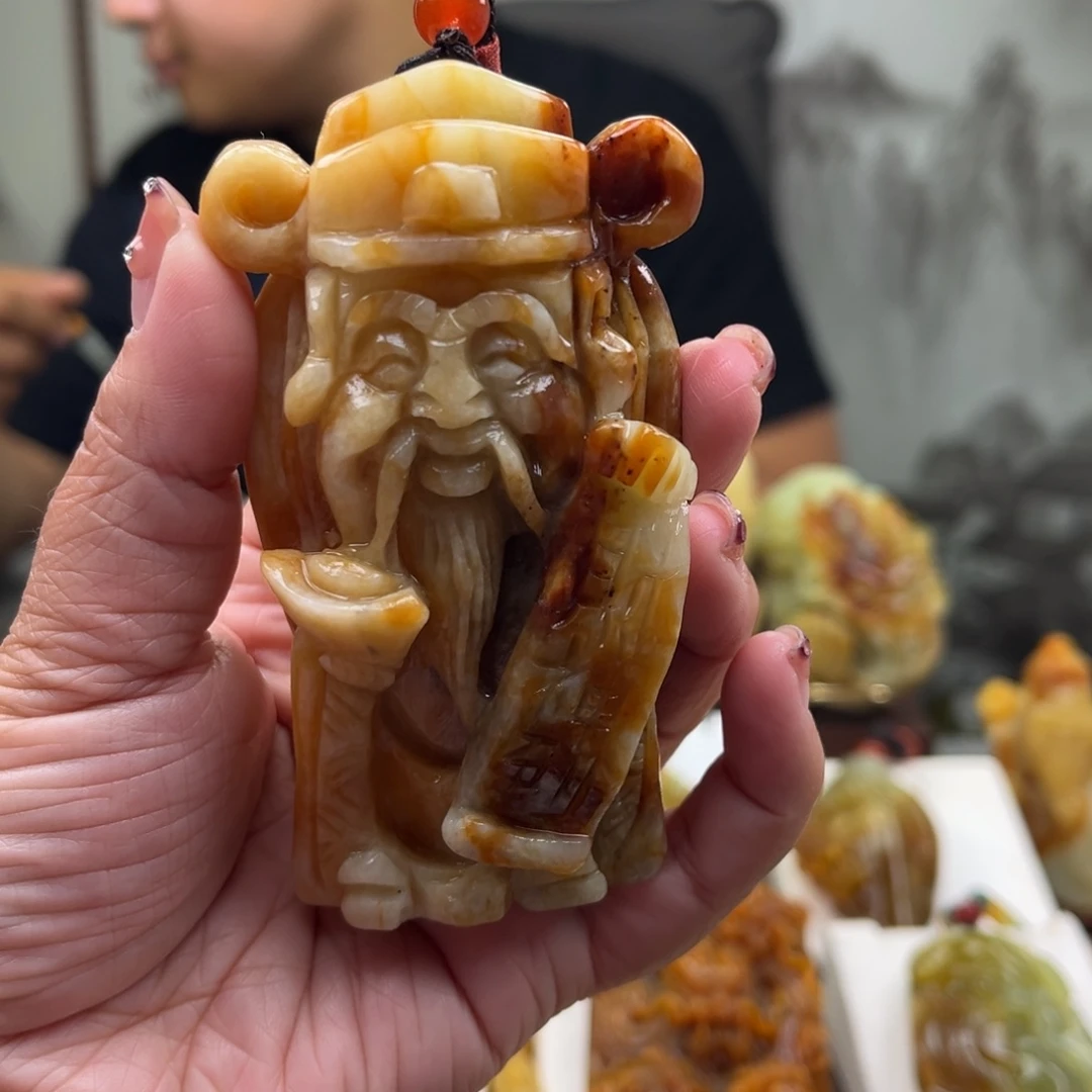 岫玉未镶嵌挂件手把
