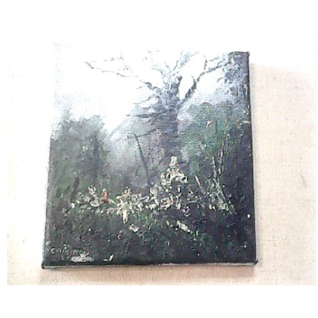 资深建筑师灵苍手绘油画15x15一平尺实木内框原画真迹孤品不退货