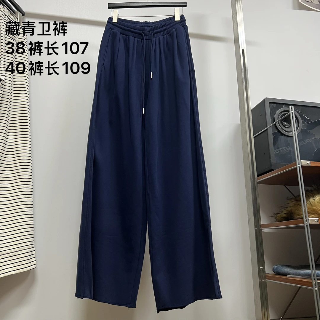 82370#松紧抽绳宽松直筒休闲裤时尚百搭显瘦