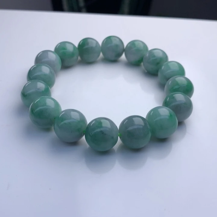 翡翠手串未镶嵌13.5mm！