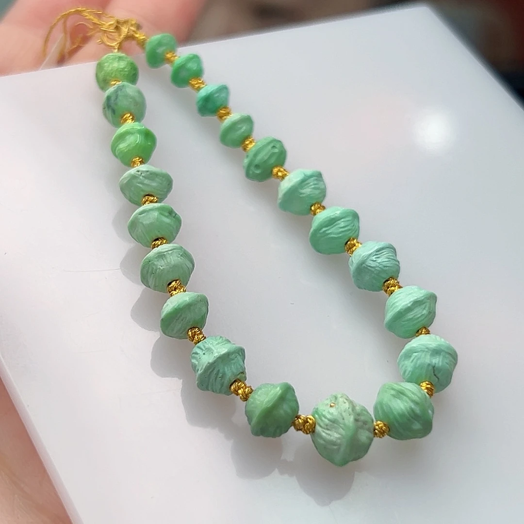 绿松石珠宝奇石18K金镶嵌