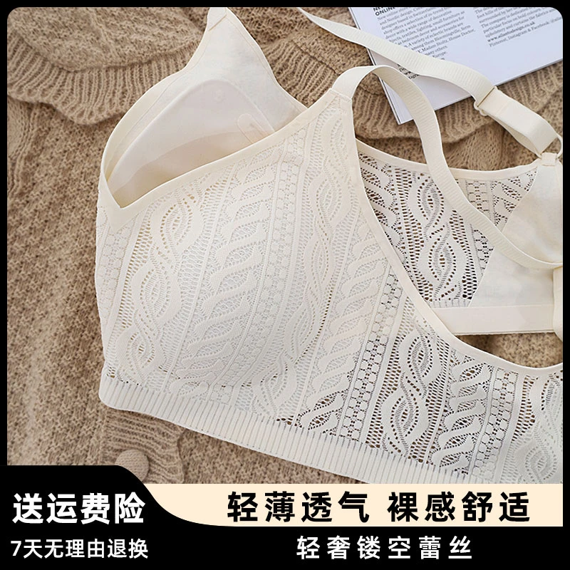 【买一送一】蕾丝内衣文胸无痕薄款夏季固定杯聚拢胸罩2025网红爆款