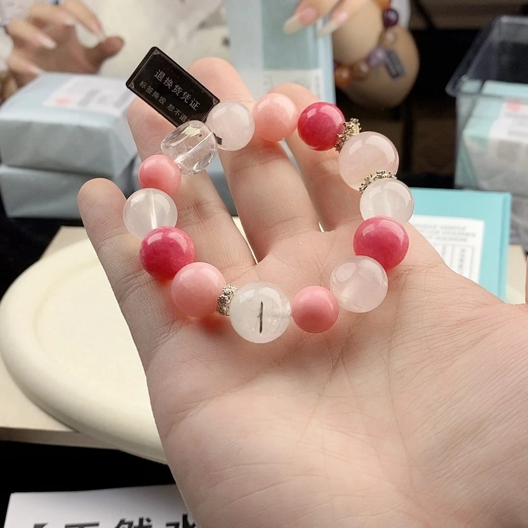 银S925镀金镶嵌水晶手链