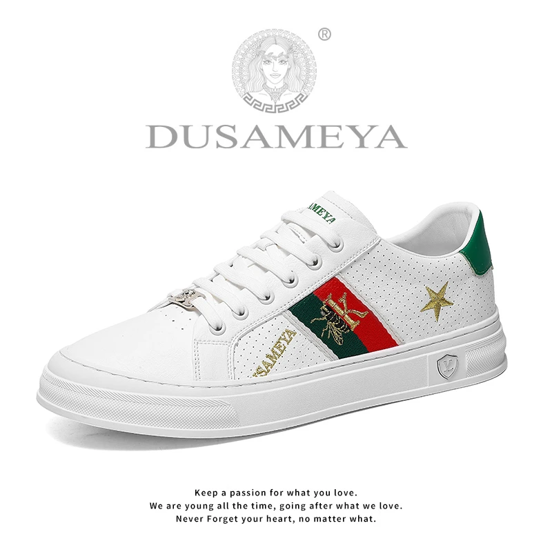 DUSAMEYA/杜莎米娅春季奢品男鞋高端小白鞋休闲百搭潮鞋男士板鞋