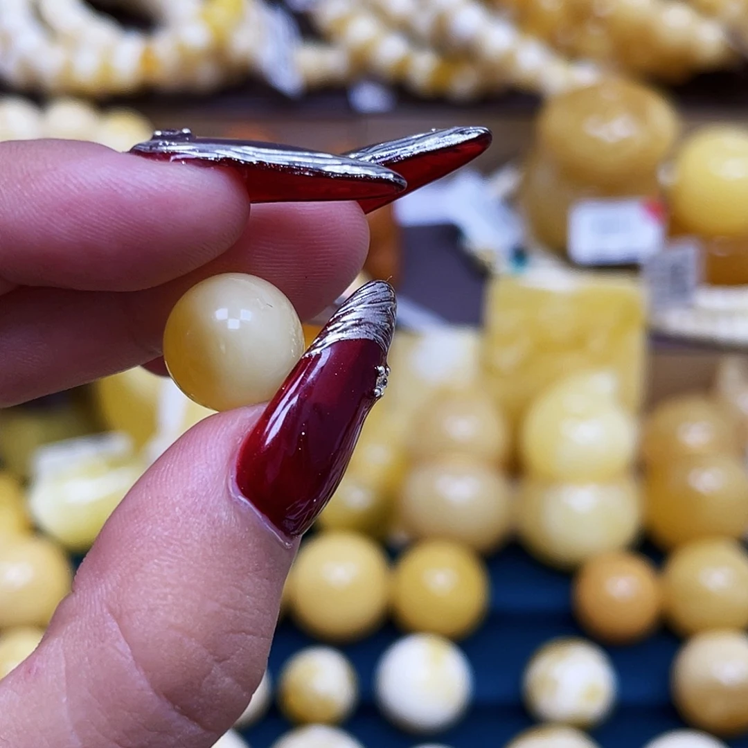 未镶嵌琥珀珠宝奇石圆珠11.3mm