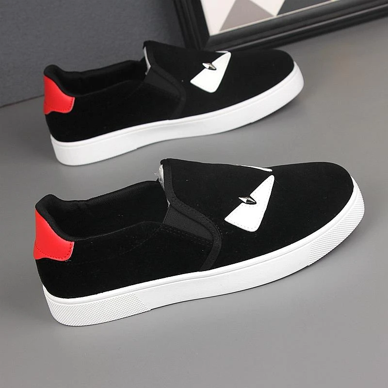 潮牌男鞋2025新款潮流小怪兽透气乐福鞋子男休闲鞋板鞋一脚蹬潮鞋