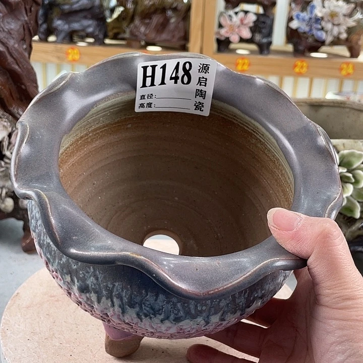 紫砂花盆景德镇陶瓷148