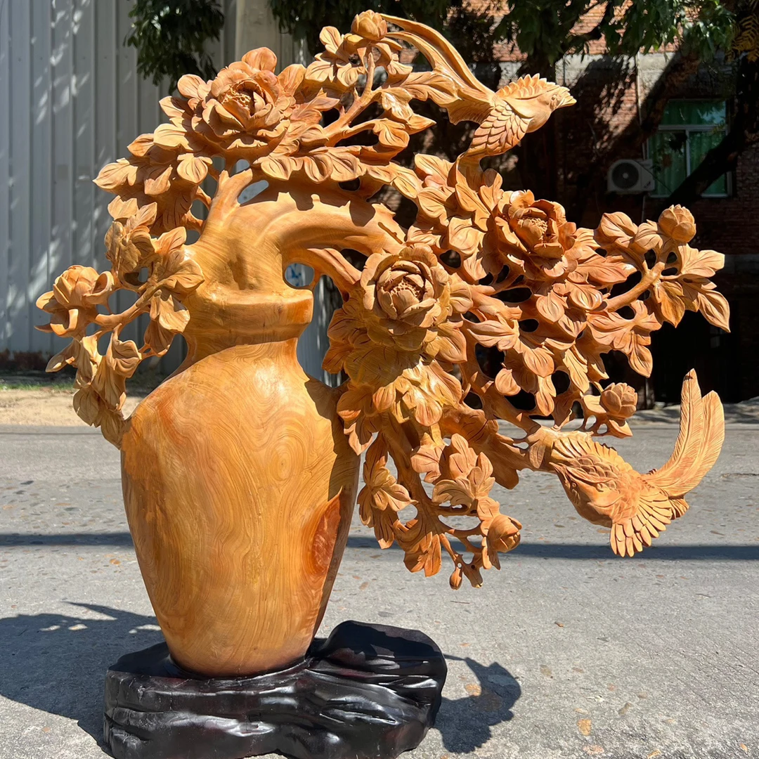 79 31 86 崖柏 花瓶 平平安安 花开富贵 饶