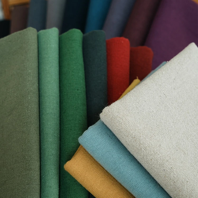 韩国进口素色棉麻布-19色各1/8码布组（约45*35厘米）