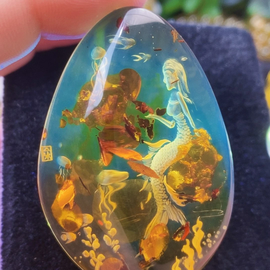 【闪购商品】琥珀（花珀）吊坠(不含链)未镶嵌