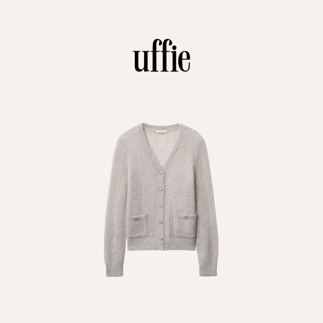 UFFIE 于绘 花纱提花针织开衫