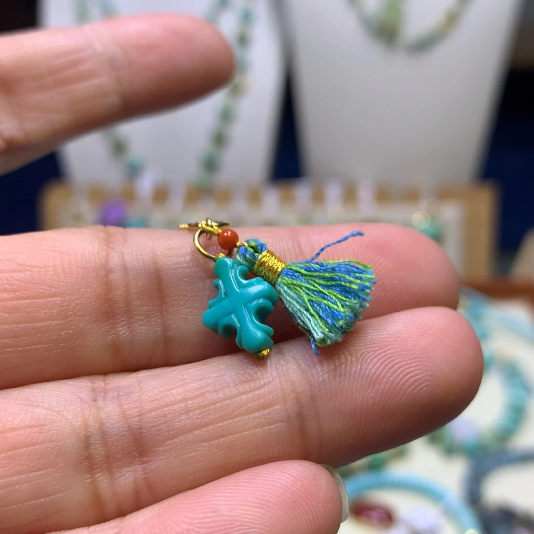 南红玛瑙银S925镀金镶嵌挂件