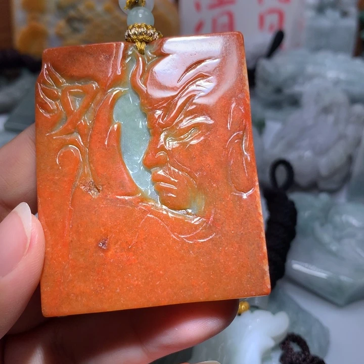 翡翠未镶嵌颈饰保真天然A货翡翠