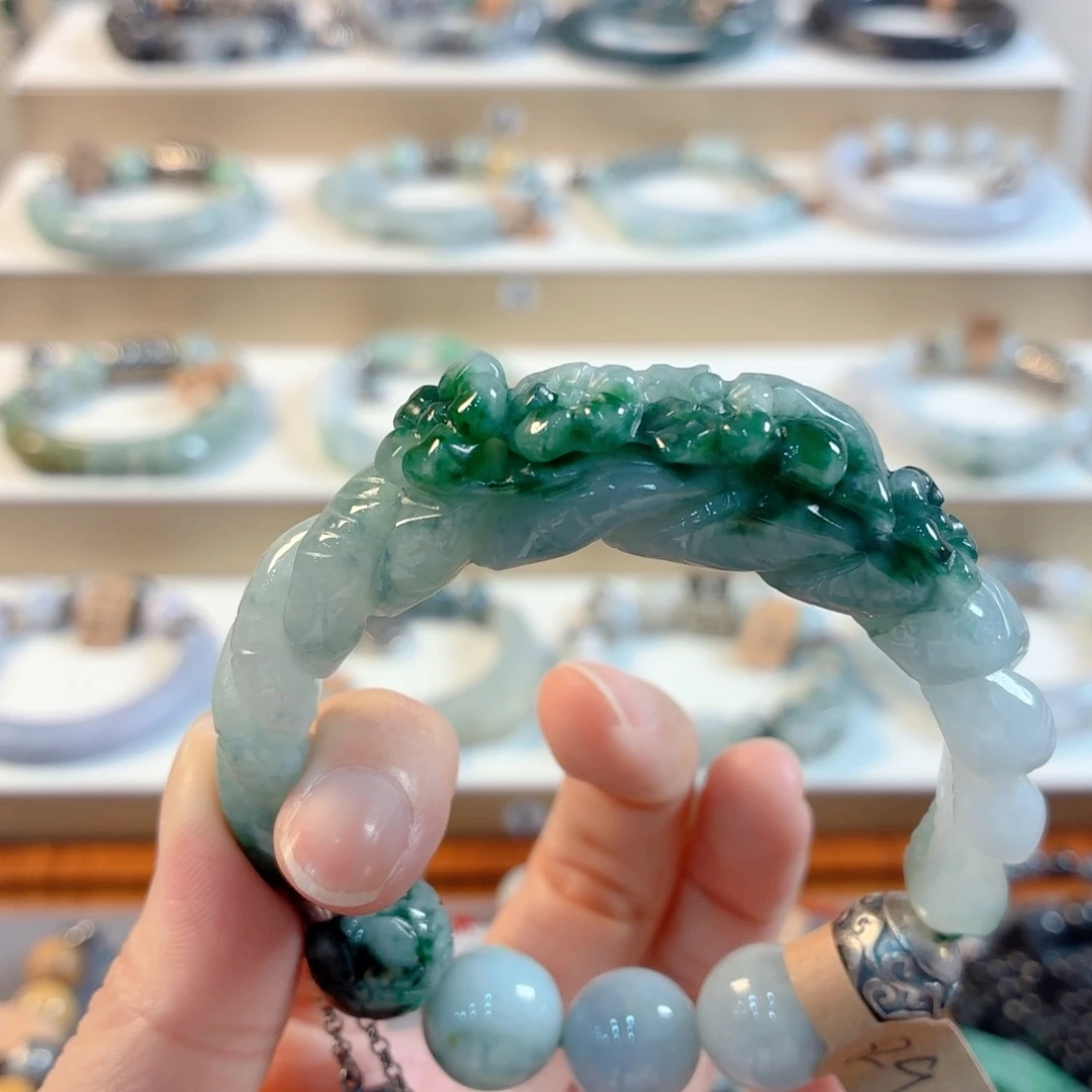 十***子未镶嵌手链翡翠手串