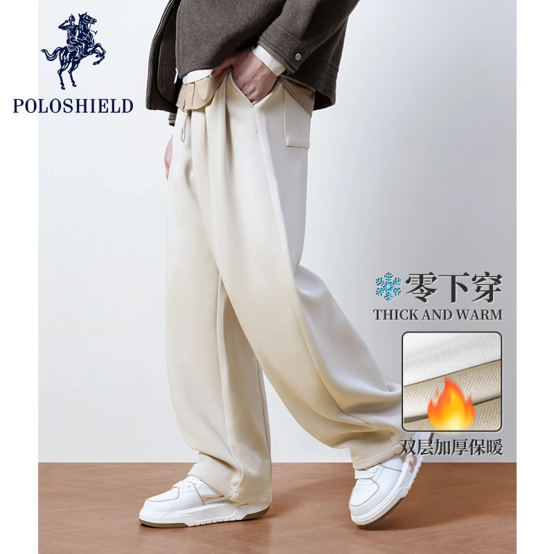 POLOSHIELD保罗希尔德男士弯刀裤男款秋冬新品男女情侣款秋天长裤