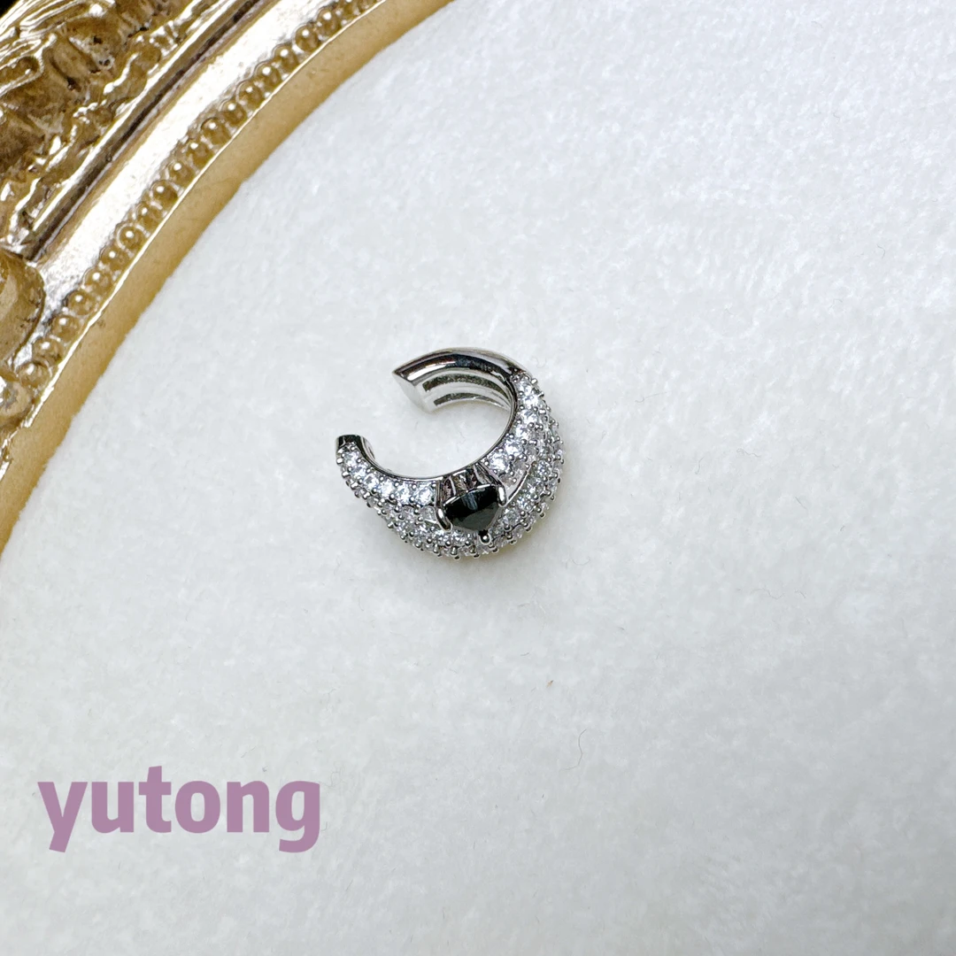 铜合金合成锆石耳饰 【雨桐高奢饰品】耳夹CC00742