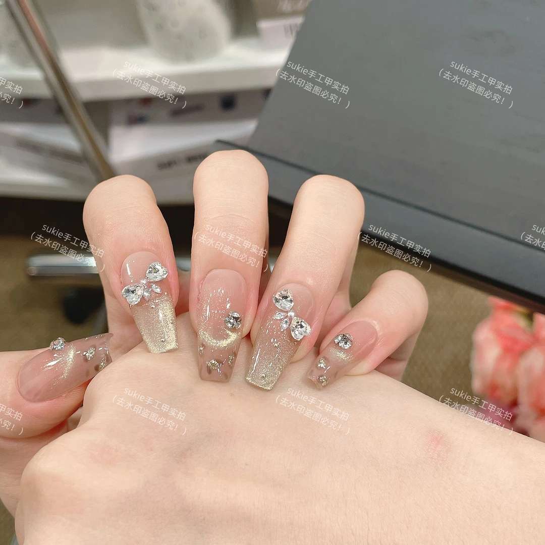 【荧光星辰】春夏季猫眼高级轻奢纯手工气质复古返潮穿戴流行10片装