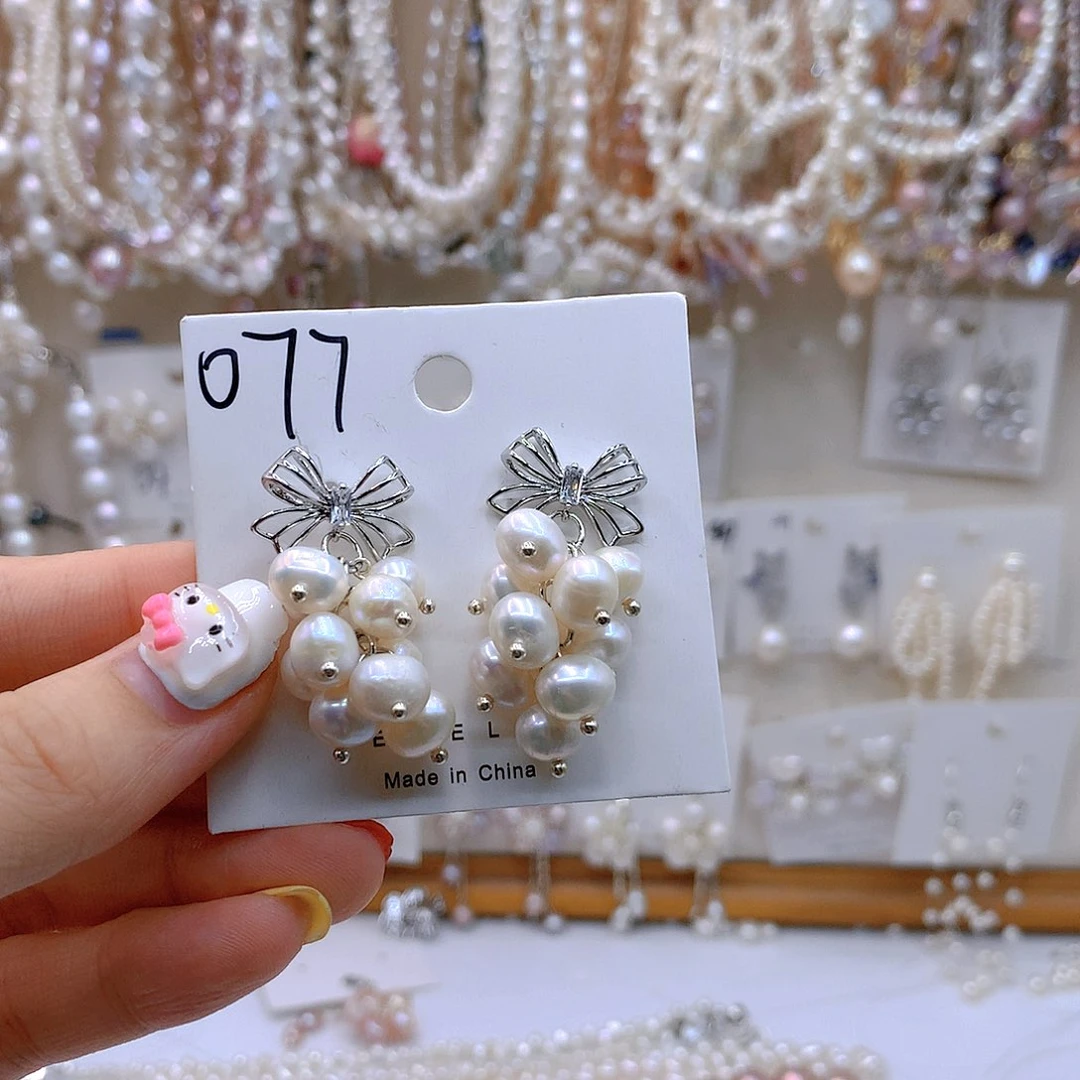 银S925镶嵌淡水珍珠发饰呇*