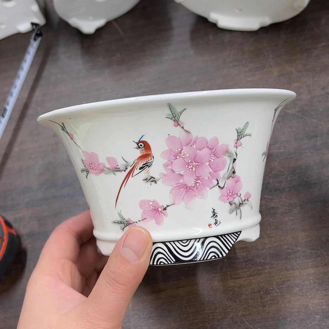 紫砂花盆121号瑕疵15/8cm