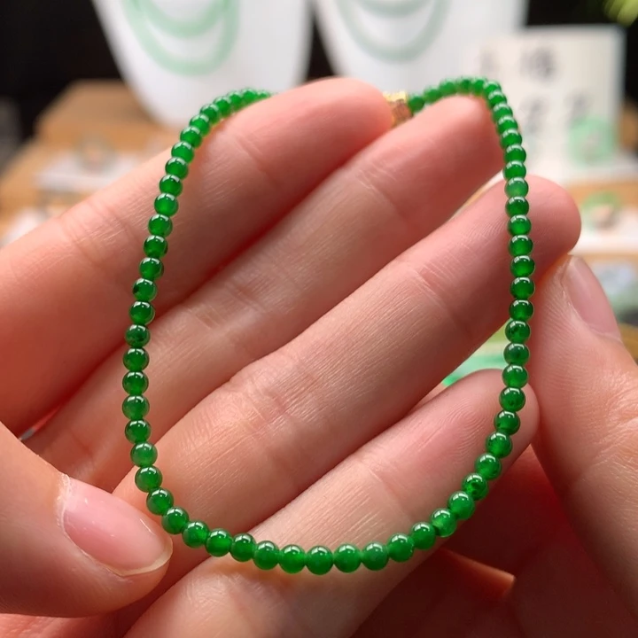 ～***~翡翠未镶嵌手链天然缅甸A货翡翠