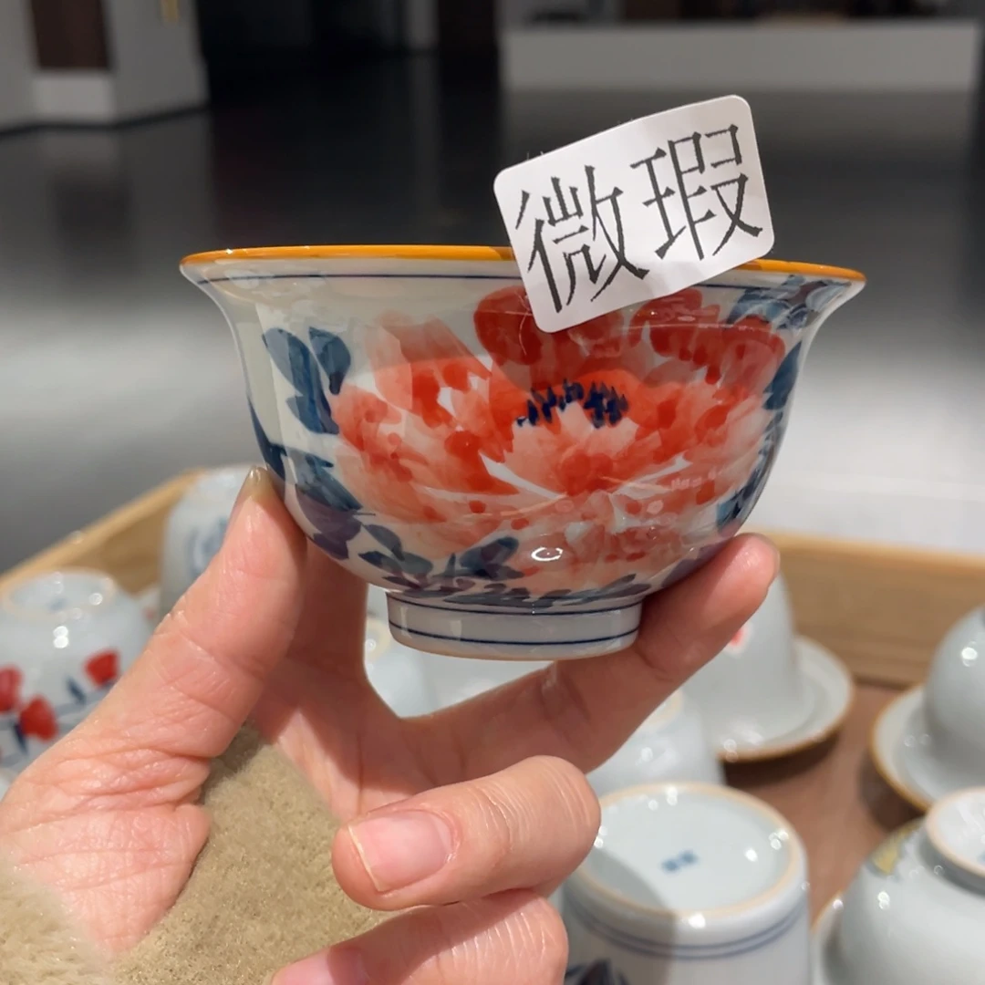 有瑕釉下彩纯手绘