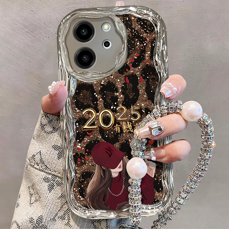 适用于【华为】荣耀80SE高级感豹纹有钱有你新年网红女款手机壳