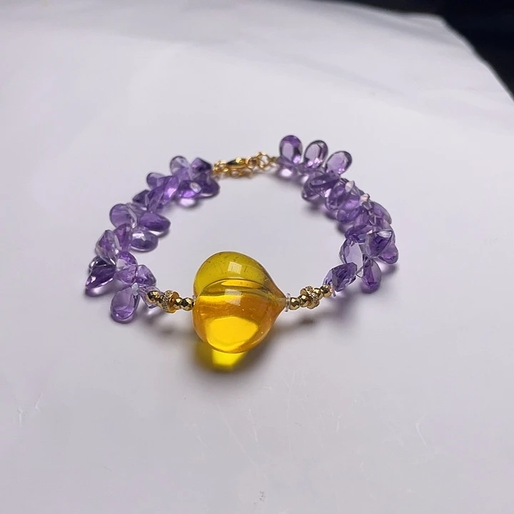 蜜蜡未镶嵌裸石手链