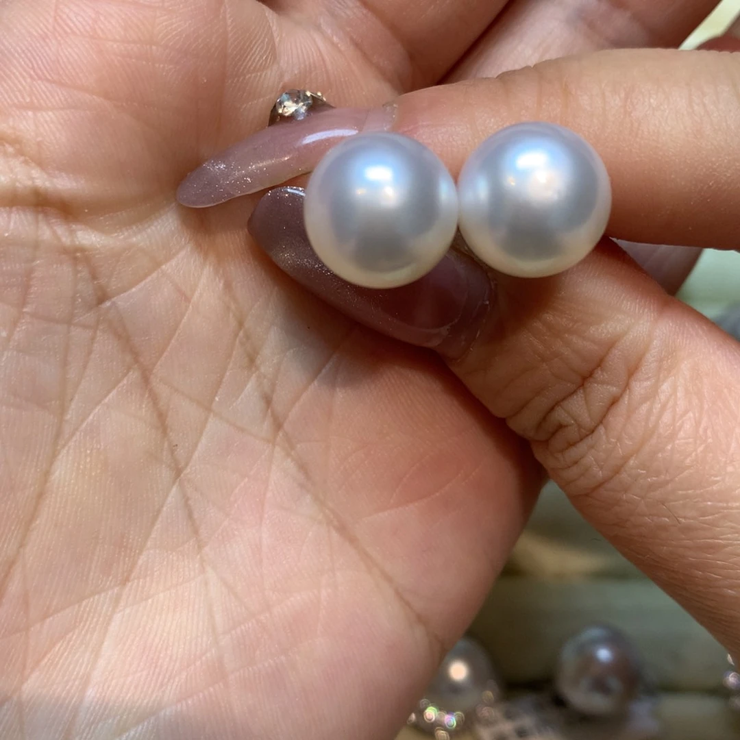 海水珍珠耳饰18K金镶嵌