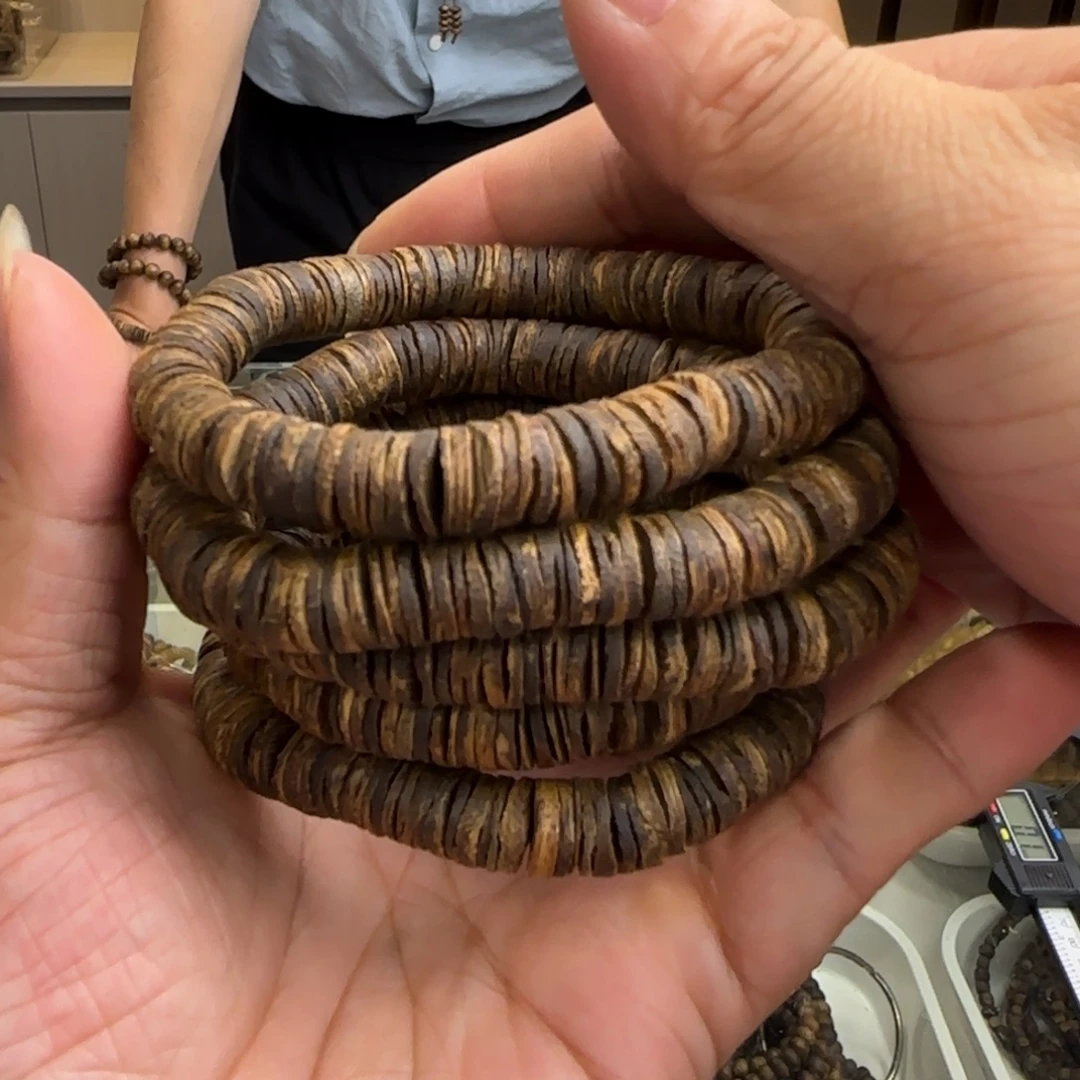 沉香手串多样性发1条金沙叶片珠高货9克