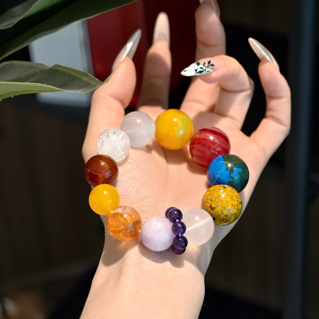 【星际多宝】星球系列，超大咪数多巴胺，多宝多福！天然水晶默认微瑕！