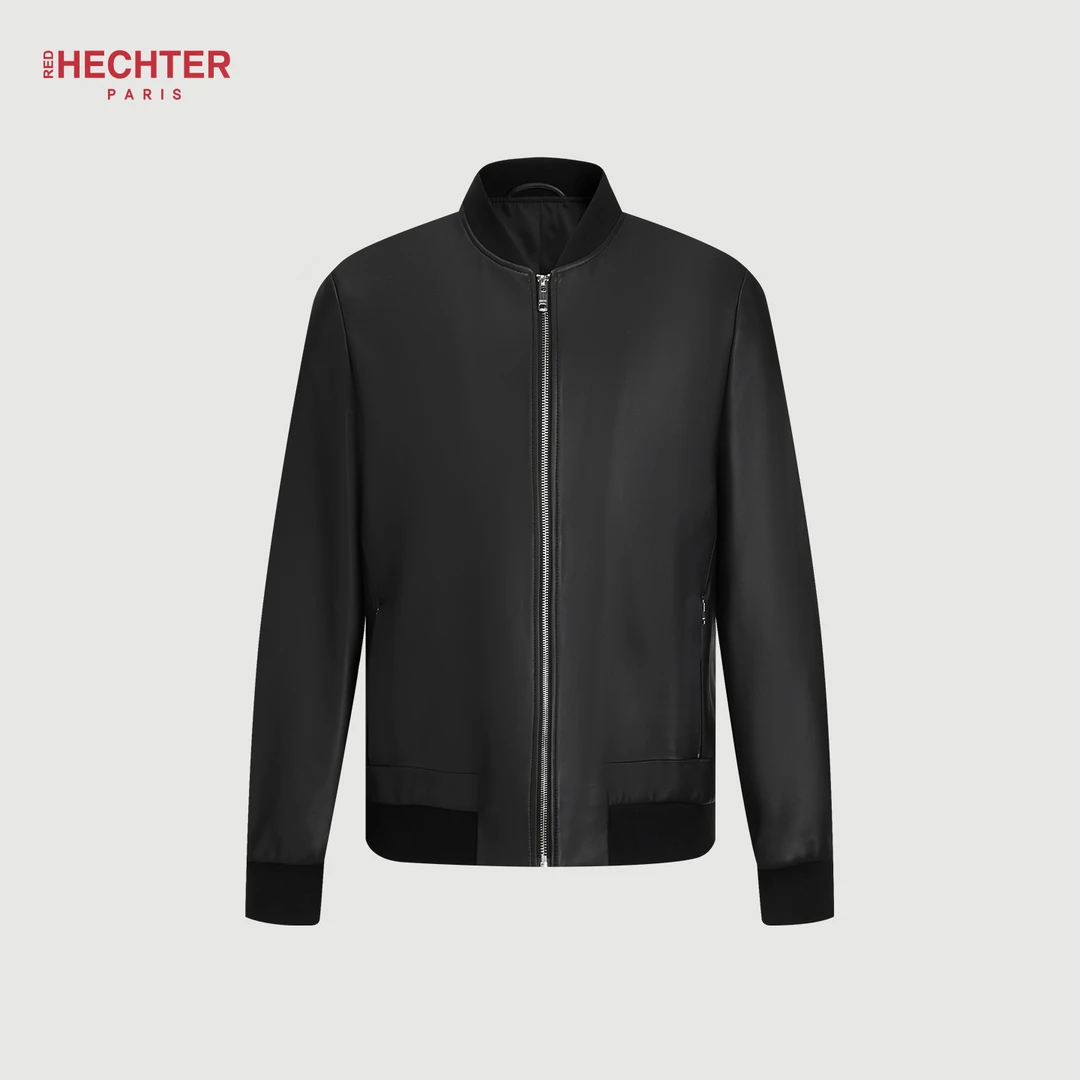 HECHTER男士秋冬休闲百搭皮衣时尚羊皮革外套轻奢商务简约LF12001