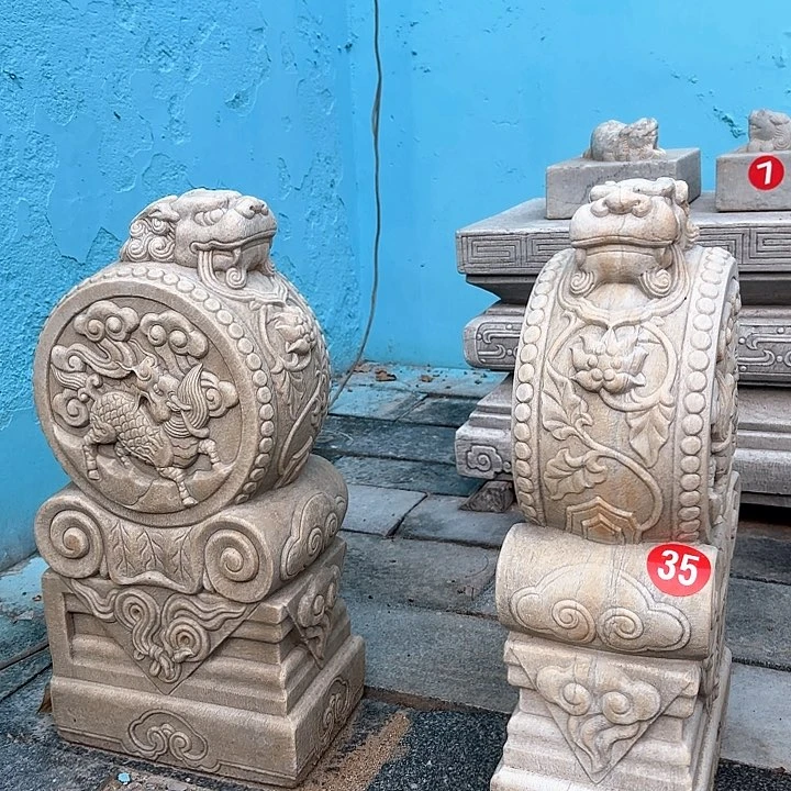 石材抱鼓石门墩石门鼓天然石材汉白玉