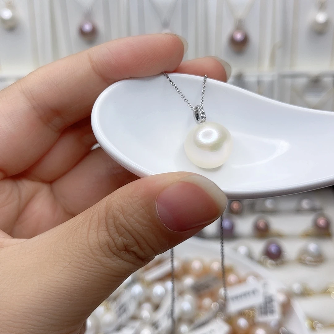 淡水珍珠未镶嵌吊坠(赠链)