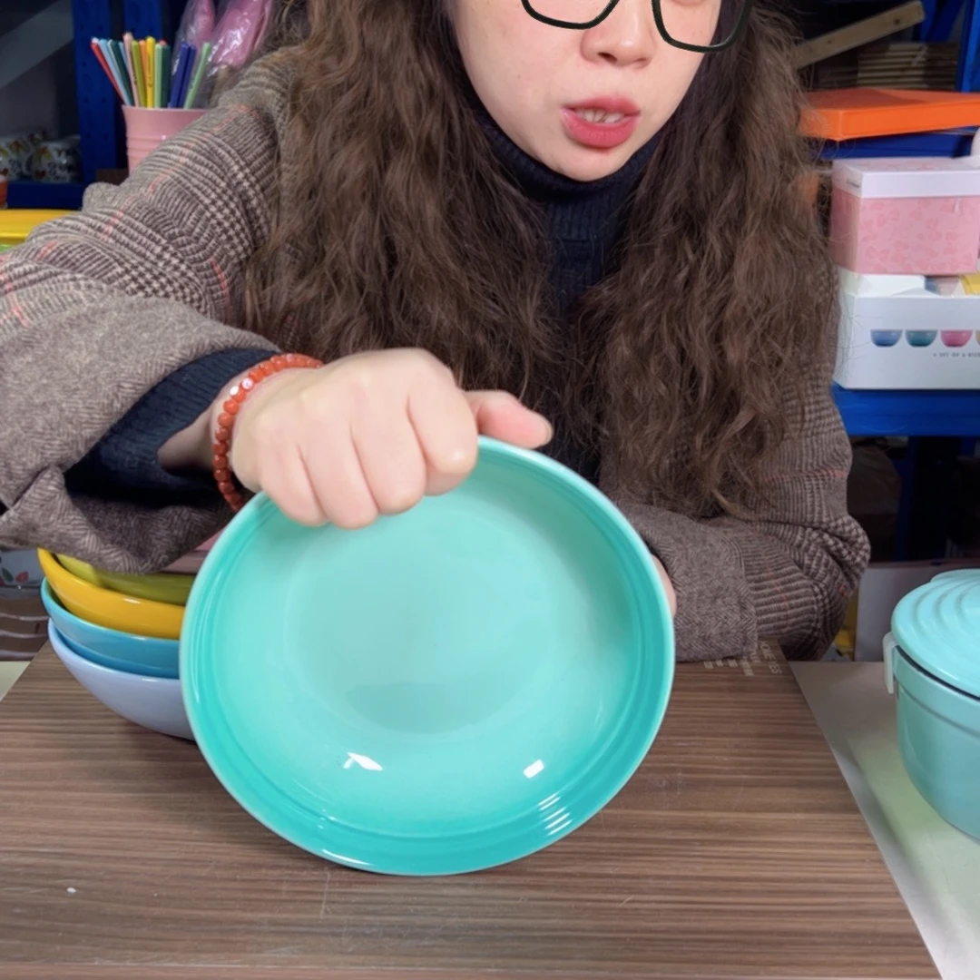 餐具青羽色燕麦碗