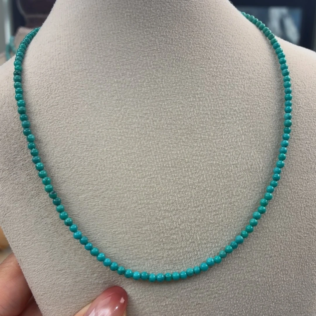 绿松石18K金镶嵌颈饰