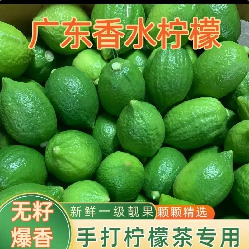 广东香水柠檬二级果青黄果无籽四季青柠檬青黄果随机发货
