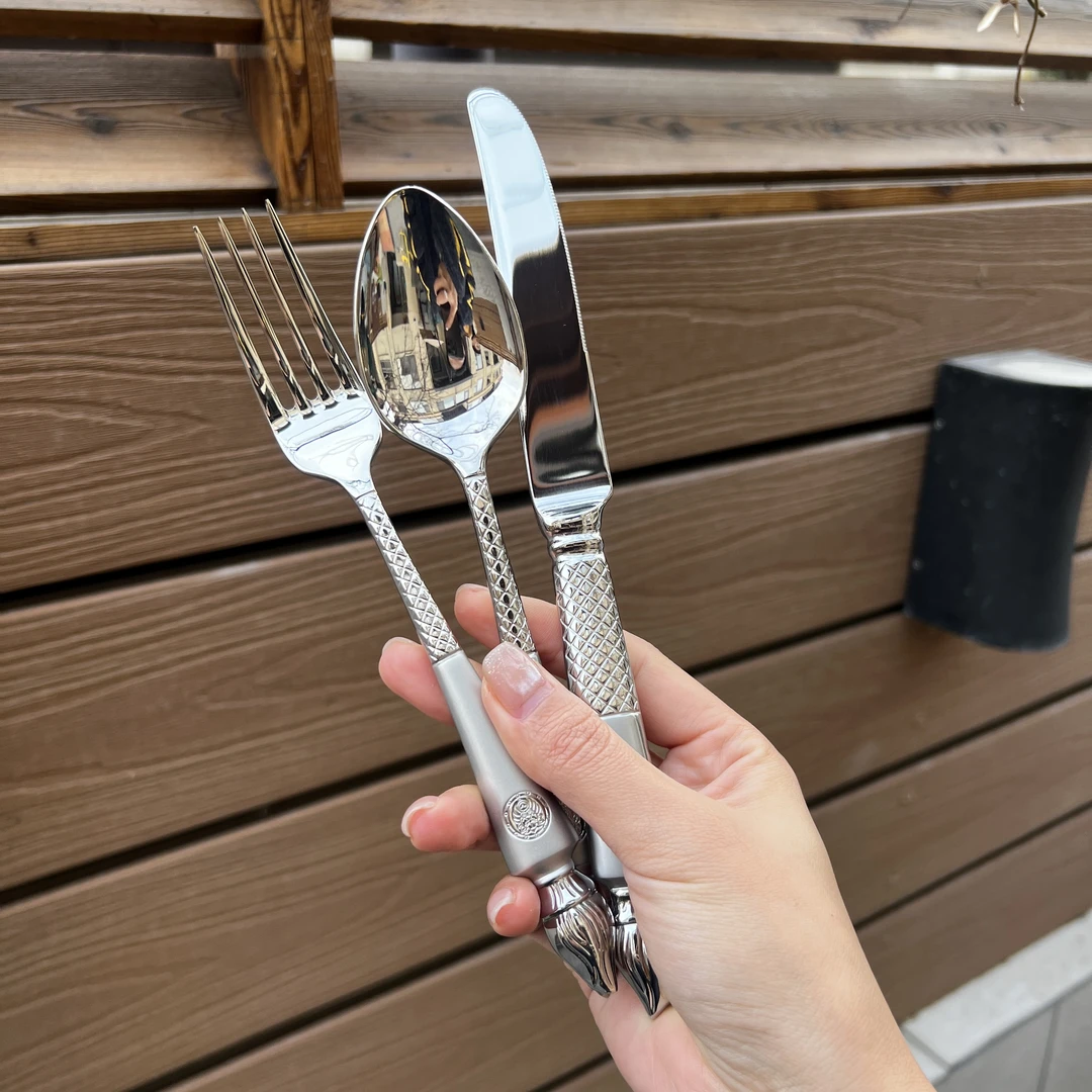 【专柜价大几百】18-10不锈钢西餐具刀叉勺子三件牛排刀主餐叉勺子