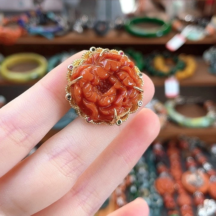 翡翠未镶嵌戒指饰品