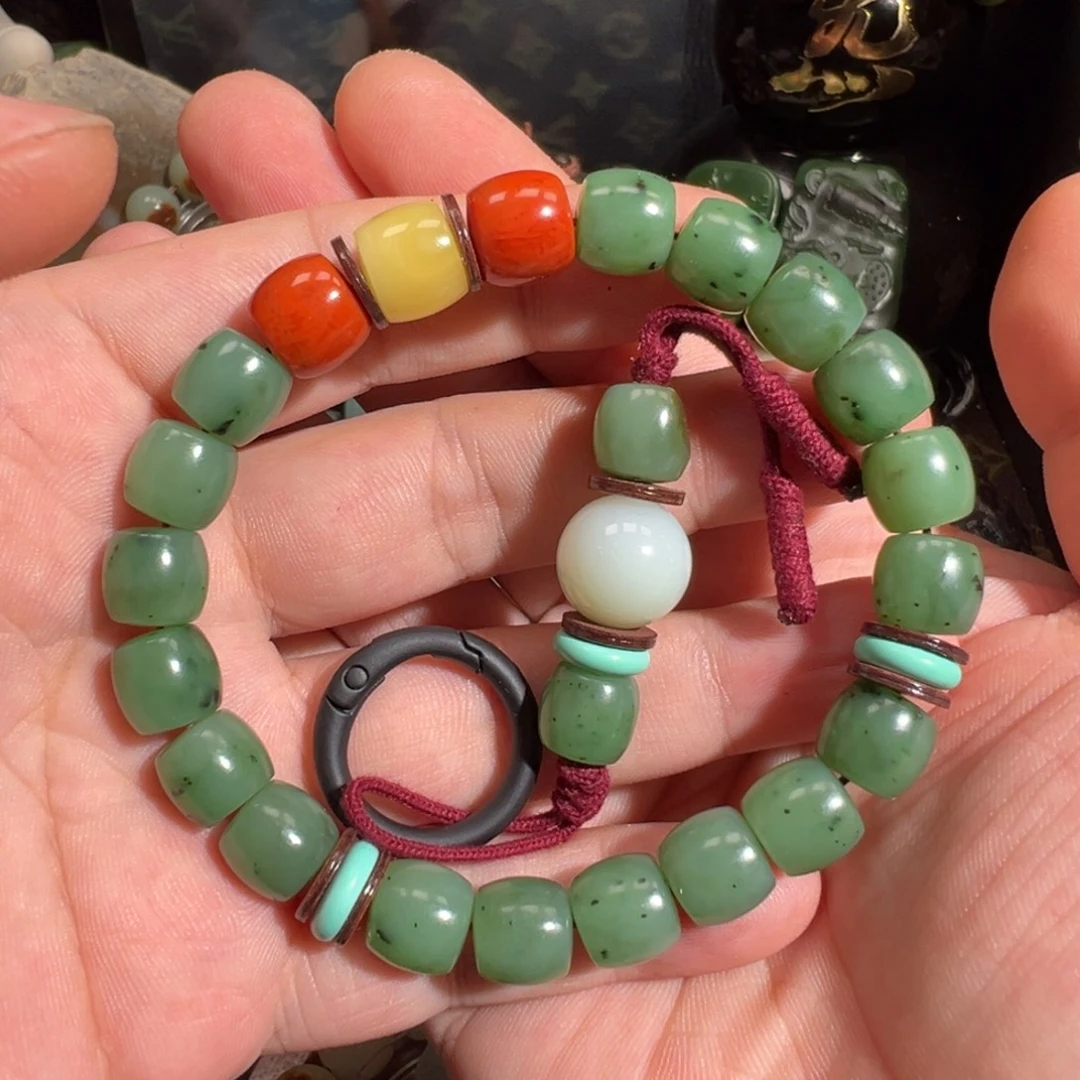 李***了和田玉（碧玉）未镶嵌手链售后设计