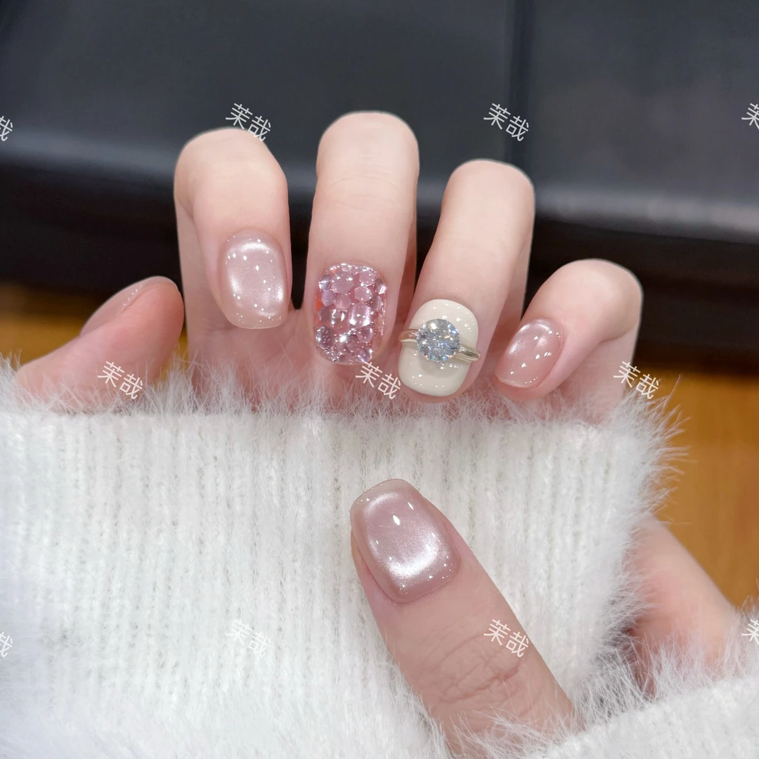 茉哉I现货【克拉恋人】纯手工定制美甲拆卸穿戴甲A3952