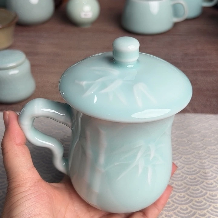 龙泉云间青瓷小米茶器