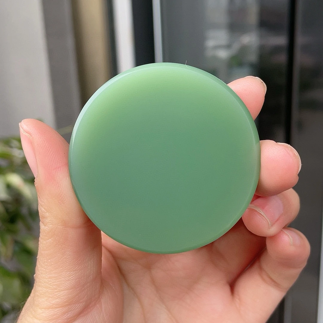 269278玉美人小程俄罗斯和田玉碧玉猫眼底镯心料平安牌挂件