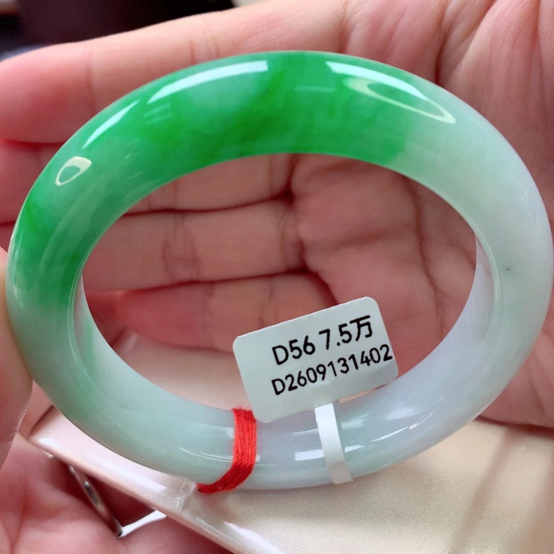 未镶嵌手镯翡翠 白底青捡漏完美推荐10号11