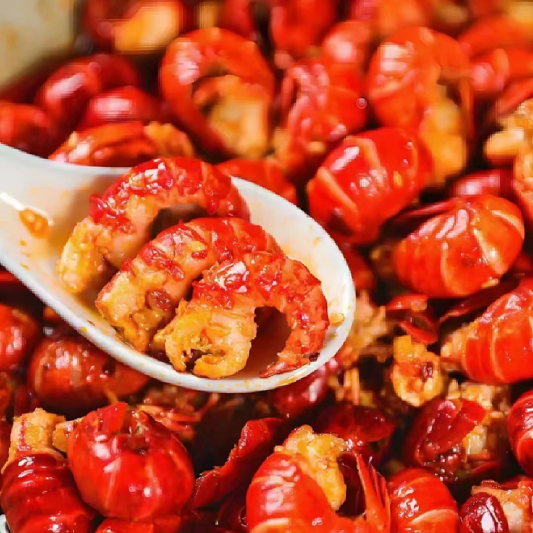 麻辣味龙虾尾四川重庆小龙虾肉麻辣去壳龙虾尾餐饮宵夜香辣下酒菜